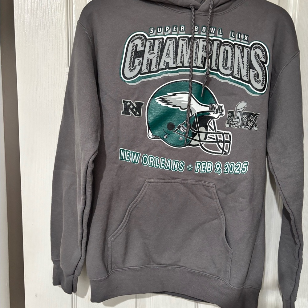 Gildan Gray Philadelphia Eagles Super Bowl Champions Pullover Hoodie